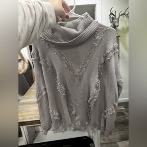 Luxury Open Back Fringe Sweater